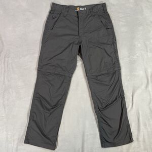 Carhartt Force Extremes Convertible Zip Pants Mens 33x30 Gray Relaxed Workwear